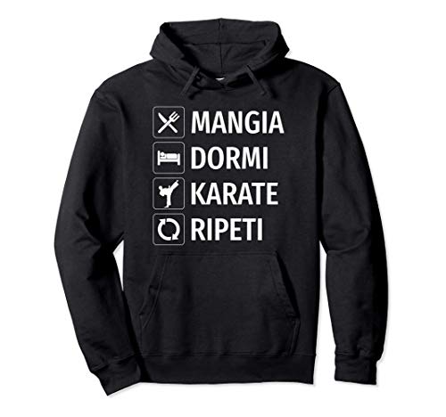 Karate Divertente Regalo Arti Marziali Uomo Bambino Felpa con Cappuccio