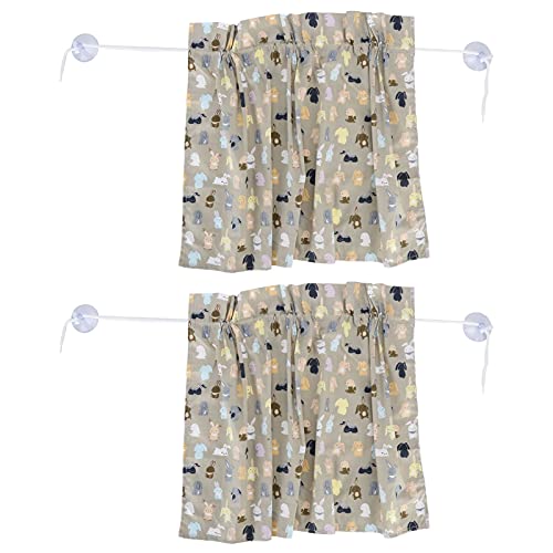 NinGYiYan 車のサイドウィンドウ用サンシェードカーテン 調節可能 UVカット かわいい柄 ほとんどの車に適用 (7)