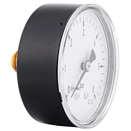 Manometer 1 st Mini Hoge Precisie Manometer voor Brandstof Luchtolie Vloeibare Water 0-6 bar 1/4 "NPT Draad - Image 3