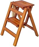  OOzie Tabouret en Bois escabeau, Marche Pliante pour la Maison, Chaise d\'escalier Multifonction, échelle ascendante, Tabouret en Bois Massif/C (A)