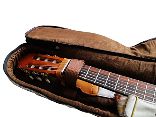 MUSIC FIRST 0.8\" Padded Linen American Pastoral Style 41 inch Soft Guitar Case, Gig Bag, 41\" Guitar Backpack (FIT FOR 40~41 inch, Full Size GUITAR, PLEASE MEASURE YOUR GUITAR BEFORE PURCHASE!)-2
