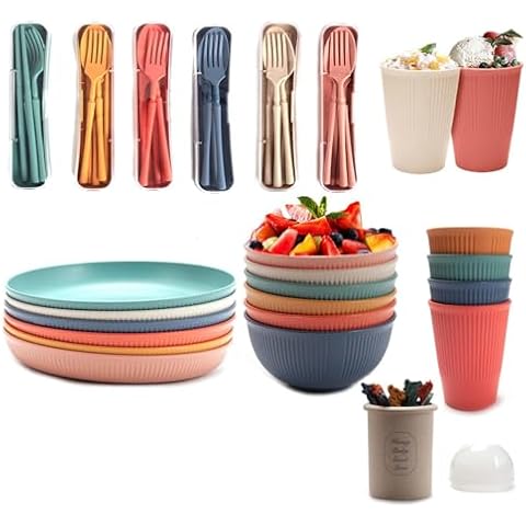 BERRYLION Unbreakable 60Pcs Dinnerware Set Cover