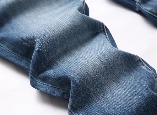 Men's Ripped Jeans Long Trousers Fashion Stretch Slim Pants Men Skinny Jeans4