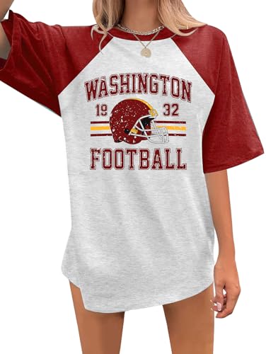 Women Football Shirts Breathable Game Day Sports Jersey for Summer Lightweight Oversized Team Fan Tee Tops