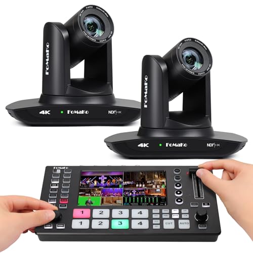 Image of FoMaKo 4K 20X Optical Zoom PTZ Camera HDMI, AI Auto-Tracking Gen 3, for Sports Live Streaming and Live Production Including Baseball, Tennis and Volleyball,NDI 6 & NDI HX3 Certified (K20UHX2+M4)
