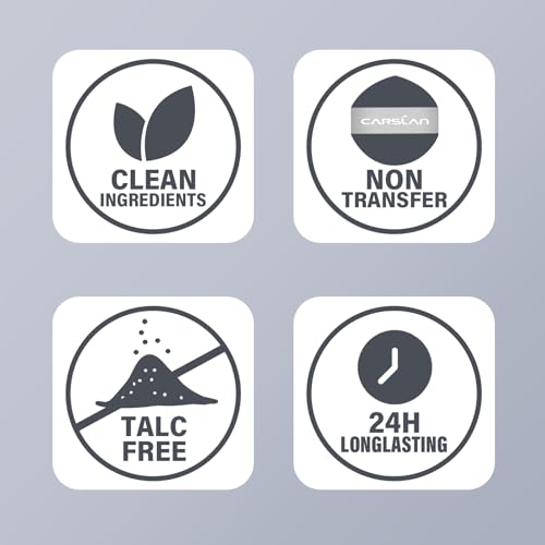 CARSLAN 2.0 Black Magnet Soft Focus Make Up Powder, Waterproof Loose Setting Powder, 24H Longlasting, Oil Control, Talc-Free Face Powder, 03 Translucent For Sensitive Skin, 0.28Oz