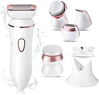 CLEVER BRIGHT Electric Razors for Women IPX7 Waterproof 6 in 1 Electric Shaver for Women Painless Body Hair Removal Bikini Trimmer for Legs Underarms and Bikini AreaRechargeable Cordless Wet/Dry
