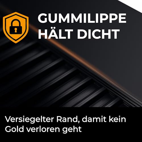 GoldSax Goldwaschmatte Gummi, Schwarz, robust, Goldmatte, zuschneidbar, Sluice Box Matting, Goldwaschrinne selber Bauen (25 x 25 cm)