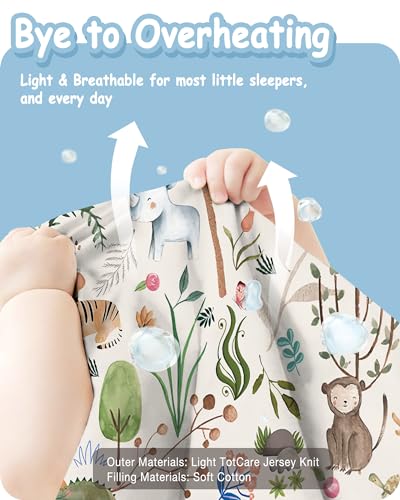Image of Toddler Sleep Sacks 2T-3T-4T, 0.5 TOG Light Summer Wearable Blankets, Extra Long XL Sleeping Bags, 2 Pack