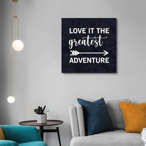 Lienzo impreso Love It de 20" e impresiones de pared con refranes positivos para salas 5
