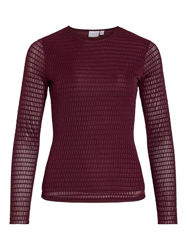 Vila Haut Aubergine col Rond XXL t-shirt manches longues basique