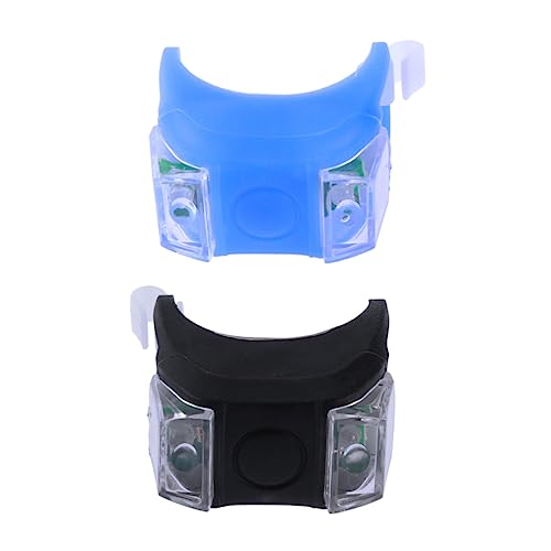 GRIRIW 2Pcs LED Rear Light for Mountain Biking High Brightness Cycling Safety Lamp with Light Modes Tail Lights for Bikes Blue Black