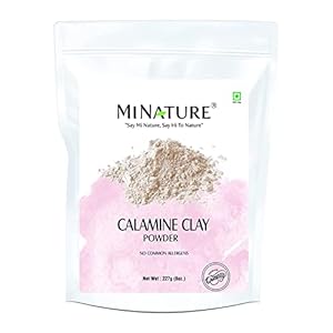 Calamine clay powder by mi nature | Calamine powder | 227g( 8 oz) | DIY Face Mask, Scrub ,Soaps ,Bath Bombs|