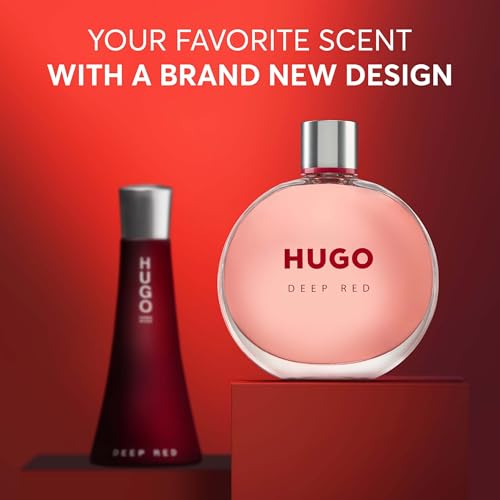 HUGO Deep Red Eau de Parfum – Ambriertes Damenparfum – Mit Clementine, Freesie und Sandelholz – Langanhaltender Duft, 75ml 5