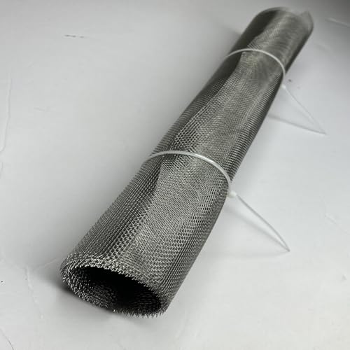 Image of 20 Mesh 304 Stainless Steel Mesh Roll, 0.21mm Fine Wire Screen 40x150cm, Rustproof Hardware Cloth for Home Vent, Window Screen, Garden Pest Control, HVAC Filter & DIY Projects