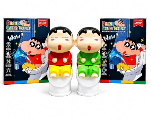 Image of Crayon Shin-Chan Water Spray Prank Toy, Funny Toilet Squirting Figure, Interactive Water Shooter Toy, Cute Anime Desk Decor, Collectible Shin Chan Figure (Shin-chan Water Spray Prank)