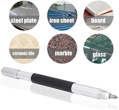 3Pcs Tungsten Carbide Tip Scriber, Double Carbide Tip Metal Scribe and Etching Marking Pen Tip Scriber for Glass Ceramic Tile Metal Wood