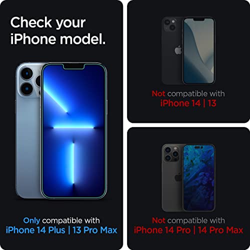 Image of Spigen Tempered Glass Screen Protector [Glas.tR EZ FIT - Privacy] designed for iPhone 14 Plus /iPhone 13 Pro Max [2 Pack]
