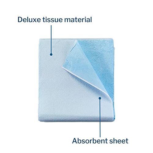 mckesson drape sheets 50 count disposable stretcher sheet for bed massage exam medical tissuepoly latex-free 40 x 90 in blue