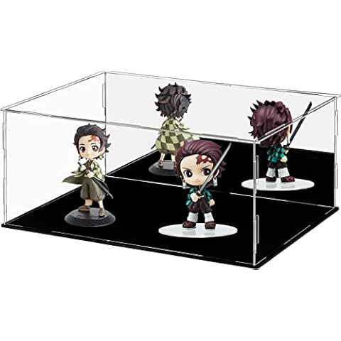 Display Case 14x10x6inch,35x25x15cm for Collectibles Assemble Clear Acrylic Box Alternative Glass Case for Display Action Figures Home Storage Organizing Toys A6 Cover