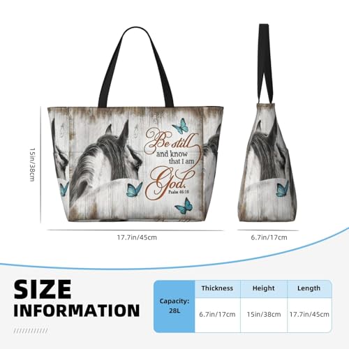Be Still Horse Large Capacity Waterproof Beach Travel Bag With Multiple Pockets - Sandproof Tote For Swimming & Camping4