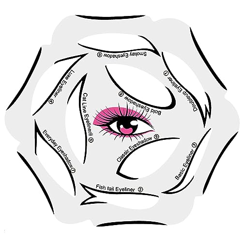 Booge HSL00316 4 Sheets Six In One Cat Eyeliner Stencil cover