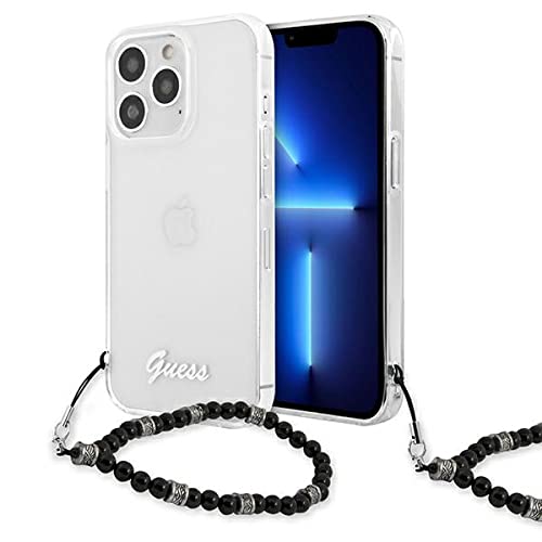 Guess GUHCP13XKPSBK Coque de Protection pour iPhone 13 Pro Max 6,7" Transparent Black Pearl Cover