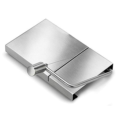 TOPCHANCES Cheese Slicer,Cheese Cutter with Stainless Steel Cutting Board for Hard and Semi Hard Cheese Butter