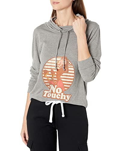 Image of Fifth Sun womens Emporer's New Groove No Touchy Women's Long Sleeve Cowl Neck PulloverT-Shirt