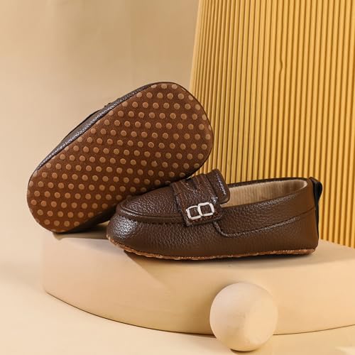 Infant Baby Boys Loafers Soft Sole PU Leather Toddler Moccasins Girls First Walking Crib Dress Shoes3