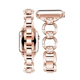 Rockvee Bling Band Compatible for Apple Watch 38mm 42mm, Stainless Steel Wristband Bracelet Replacement Strap for Apple Watch Series 3 Series 2 Series 1