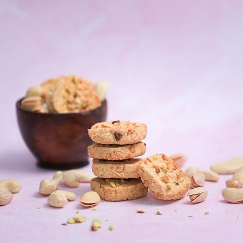 Image of Kaju Pista (Pack Of 1) || Eggless Cookies | High Protein & Fibre | Healthy | No additives & Preservatives | Cashew | Pista (Pack of 1)