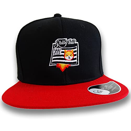 Casquette Shiba Inu brodée style breton avec visière incurvée pour adulte