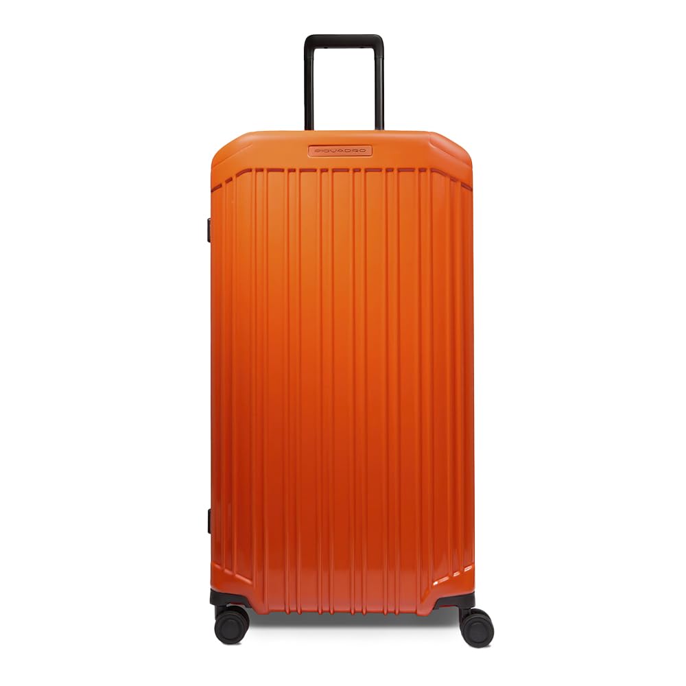 PIQUADRO - Trolley Rigido Trunk 4 Ruote Policarbonato - Unisex - Arancione | 42x80x37 cm, Guscio robusto, Elegante e Professionale, Manico telescopico, Trasferte