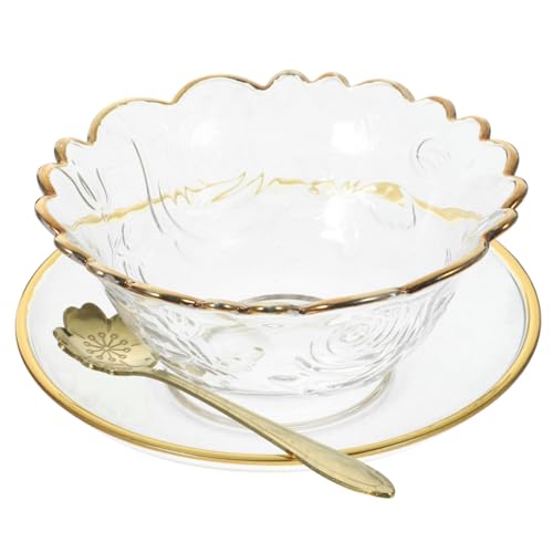 Ciieeo Cuencos Grandes Borde Dorado Para Ensaladas y Postres Tazón Multifunción Para Servir Alimentos Hogar Restaurante y Buffet Fácil Limpieza y Diseño Elegante