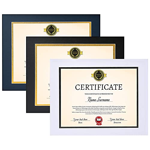 Diploma Frame Tempered Glass - Document Frames 8.5X11 With Mats(Navy, Black, White, Golden), Rustic Wooden Graduation Picture Frame 11X14 Without Mat For Certificate, Degree (Set Of 1, Rustic Grey) #TOP2