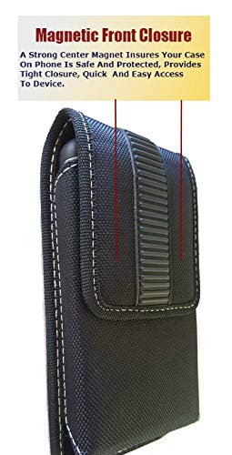 Mgbca MGB-A71 Nylon Cell Phone Holster Pouch For Samsung Galaxy A72 A71 5G, A52 A51 Rugged W/Fixed Belt Loop Clip Holder thumb #5