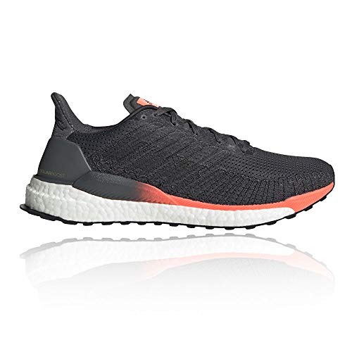 Image of adidas Men's Solar Boost 19 M Running Shoe, Grey Six Core Black Signal Coral, 12 UK