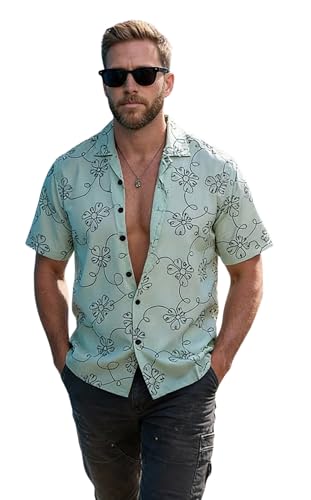Image of Lymio Men Shirt || Men Embroidery Design Half Sleeve Cotton Shirt (Available Also Packs) (Embro-Flower)