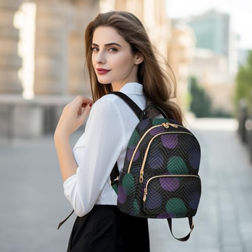 Mochila redonda abstracta de moda refinada para ambientes de negocios 6