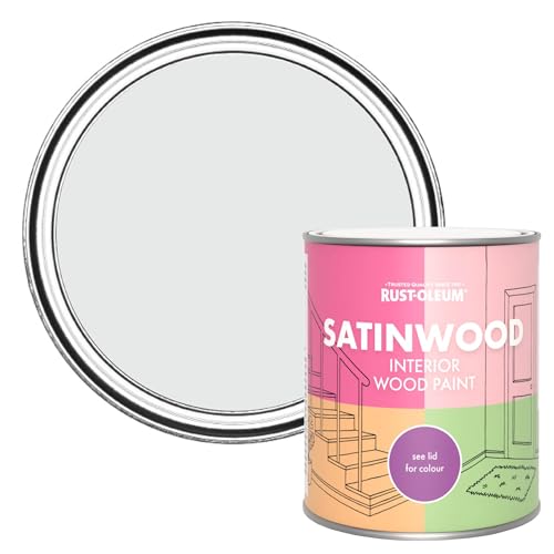 Rust-Oleum Grey Satinwood Interior Wood Paint - Monaco Mist 750ml