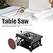 Table Saw, Multi-Functional Mini Table Saws Electric Desktop Saws DIY Wood Working Cutting Tool for DIY Handmade Wooden Model Crafts Woodworking Plastic Cutting(black)