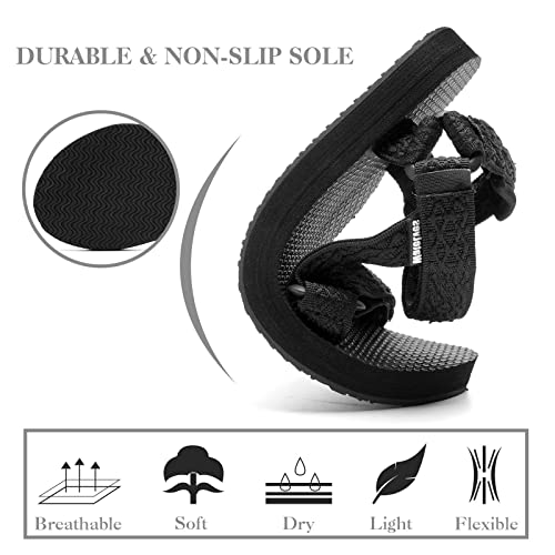 Image of WateLves Womens-Sport-Sandals Hiking Sandals with-Arch-Support Webbing-Outdoor-Beach-Water-Sandals for Travel-Walking-Trekking-Camping