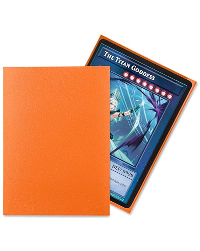 TitanShield (150 Sleeve/Ember Orange) Small Japanese Sized Trading Card Sleeves Deck Protector for Yu-Gi-Oh, Cardfight!! Vanguard & More