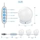 Aourow Spiegelleuchte LED,Hollywood-Stil LED Schminklicht mit Schalter und 10 Dimmbaren Glühbirnen,USB-Kabel-Design Make up Licht mit 5 Farbmodi und 6 Helligkeiten(ohne Spiegel und USB-Ladegerät)