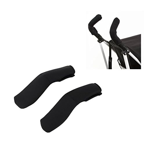 2 Unids/par Bebé Cochecito Apoyabrazos Cubierta Negro Mango elástico Universal Protector a prueba de Polvo Manga para Cochecito Cochecito