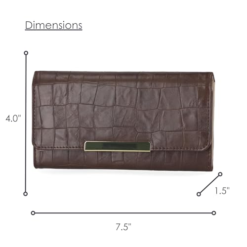 Image of Mundi File Master Womens RFID Blocking Wallet Clutch Organizer With Change Pocket