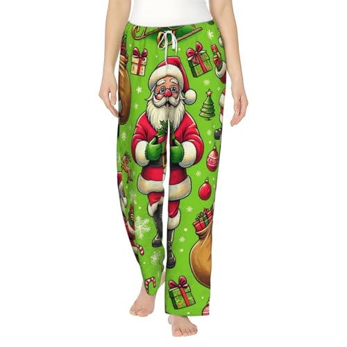 Pantalon de pyjama en polaire femme doux et chaud en flanelle thermique