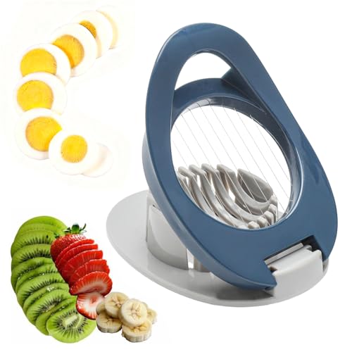 Eierschneider Edelstahl,Multifunktionaler Eierschneider- Ergonomischer Griff & Aufhängeloch für...