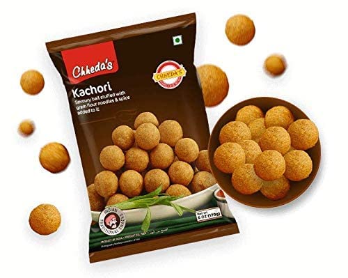 Image of Chheda's - Kachori - Crispy Spicy Snack - with Spicy Mixture Filling - 300 Gm Pack of 2